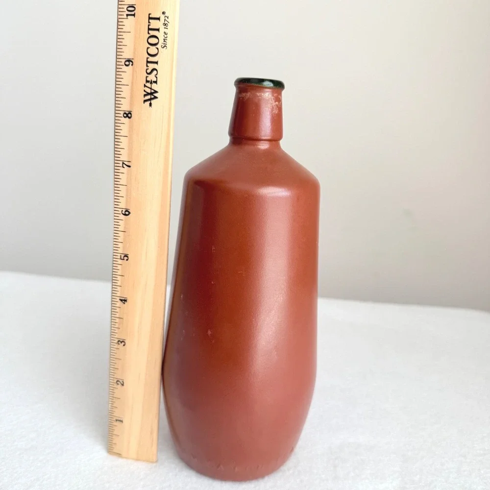 Vintage M Da Fonseca Azeitao Portugal Stoneware Bottle Decanter Terracotta 8.5